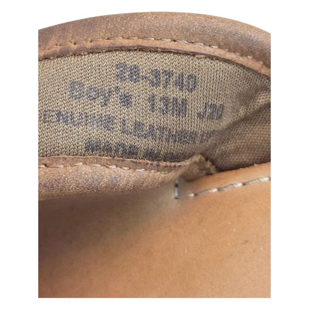 Boys Johnston & Murphy Leather Thong Norris Sandals Flip Flops size 13M Brown